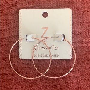 Rose Gold Plated Sm/Med Hoops